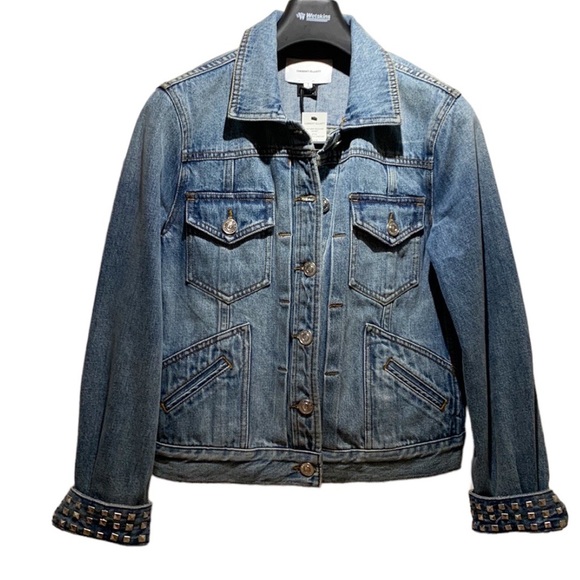 New CURRENT ELLIOTT The Turnt Boulder Jacket Blue size 1 and 2/XS & S - Picture 5 of 14